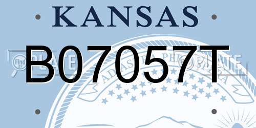 B07057T Kansas License Plate