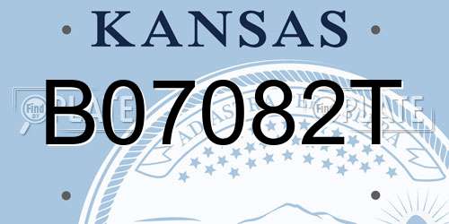 B07082T Kansas License Plate