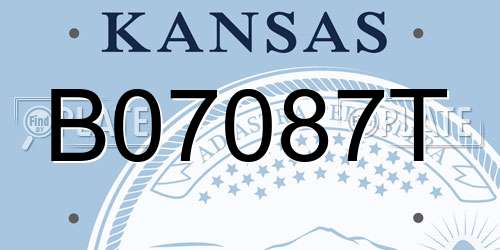 B07087T Kansas License Plate