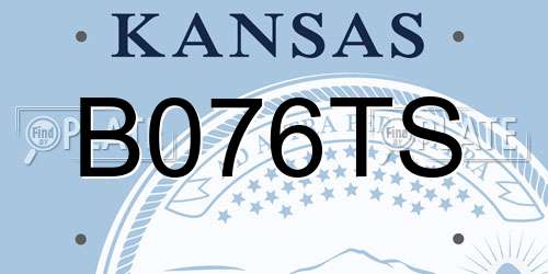 B076TS Kansas License Plate