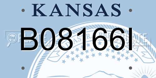 B08166I Kansas License Plate