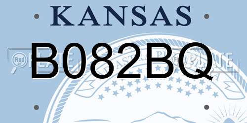 B082BQ Kansas License Plate