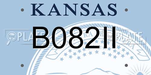 B082II Kansas License Plate