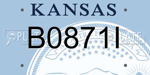 B0871I Kansas License Plate