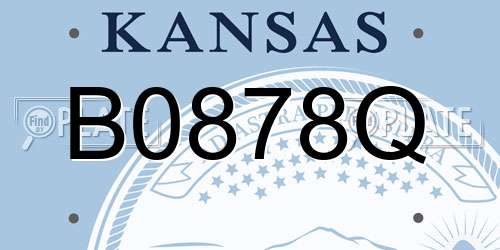 B0878Q Kansas License Plate