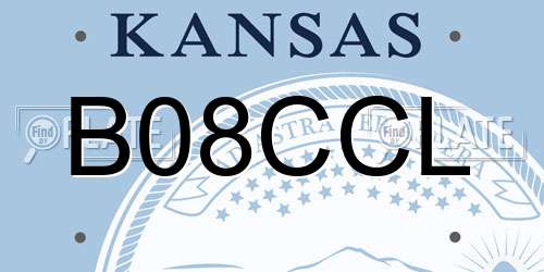 B08CCL Kansas License Plate