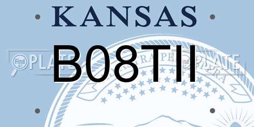 B08TII Kansas License Plate