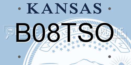 B08TSO Kansas License Plate