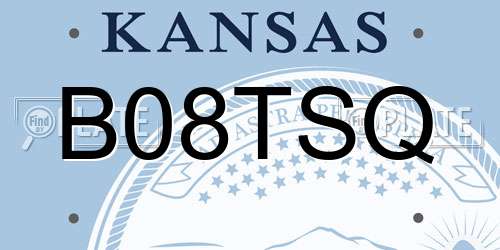 B08TSQ Kansas License Plate