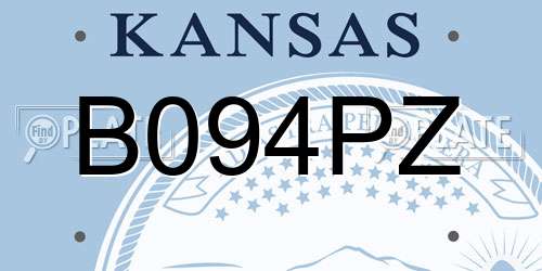 B094PZ Kansas License Plate