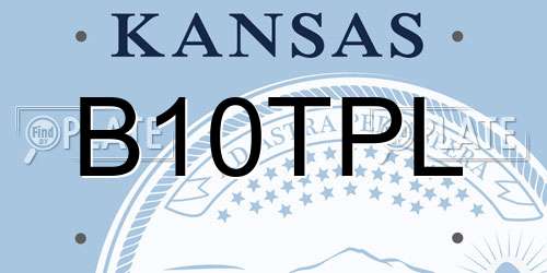 B10TPL Kansas License Plate