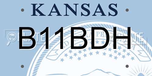 B11BDH Kansas License Plate