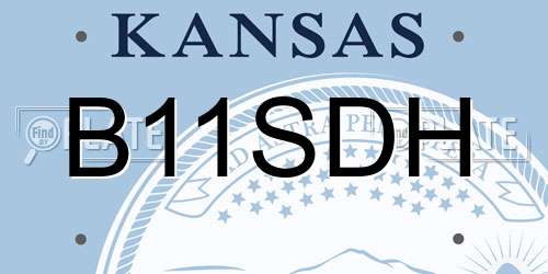 B11SDH Kansas License Plate