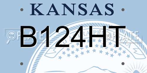 B124HT Kansas License Plate