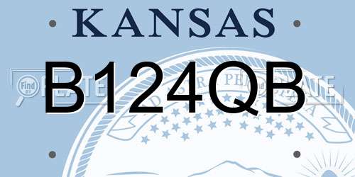 B124QB Kansas License Plate