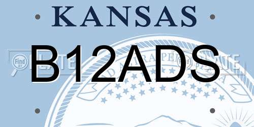 B12ADS Kansas License Plate