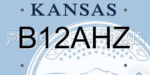 B12AHZ Kansas License Plate