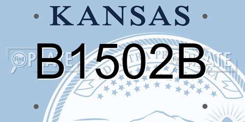 B1502B Kansas License Plate