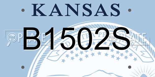 B1502S Kansas License Plate