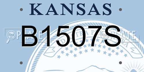 B1507S Kansas License Plate