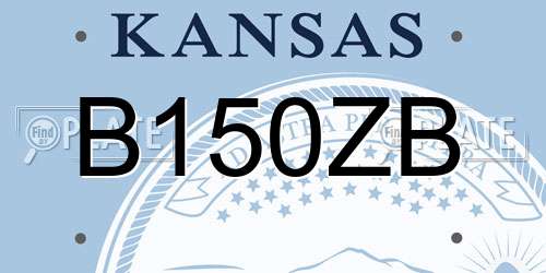 B150ZB Kansas License Plate