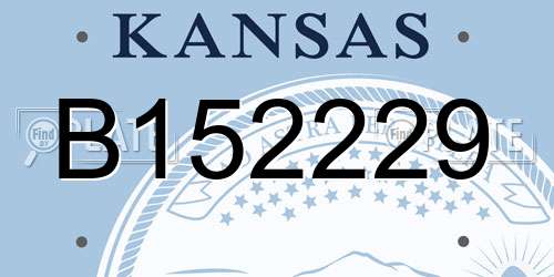 B152229 Kansas License Plate