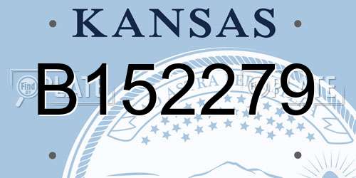 B152279 Kansas License Plate
