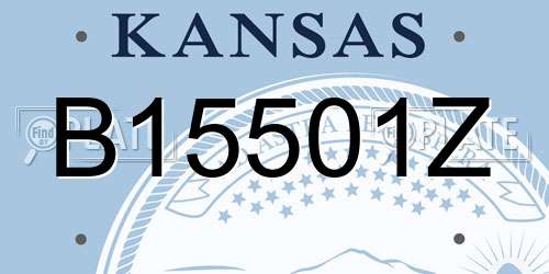 B15501Z Kansas License Plate