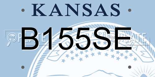 B155SE Kansas License Plate