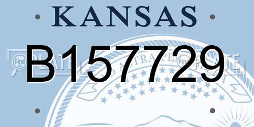 B157729 Kansas License Plate