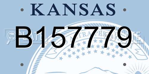 B157779 Kansas License Plate