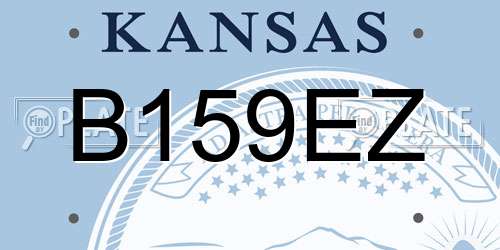 B159EZ Kansas License Plate