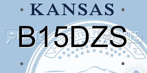 B15DZS Kansas License Plate