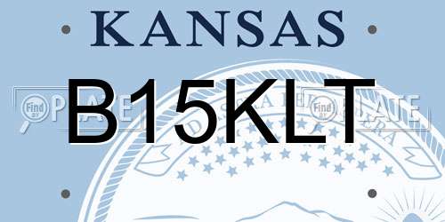 B15KLT Kansas License Plate