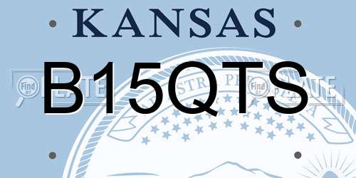 B15QTS Kansas License Plate