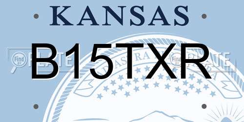 B15TXR Kansas License Plate