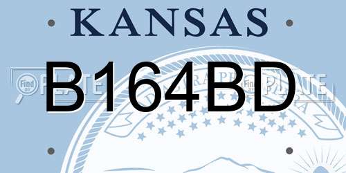 B164BD Kansas License Plate