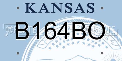 B164BO Kansas License Plate