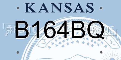 B164BQ Kansas License Plate