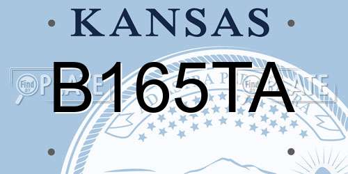 B165TA Kansas License Plate