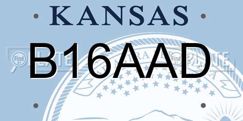 B16AAD Kansas License Plate