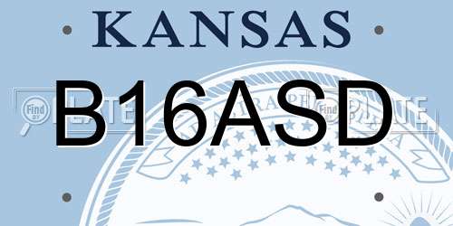 B16ASD Kansas License Plate