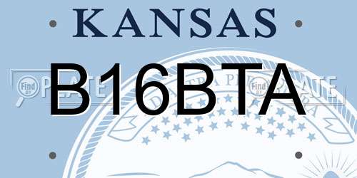 B16BTA Kansas License Plate