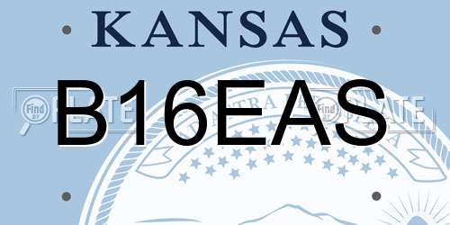 B16EAS Kansas License Plate