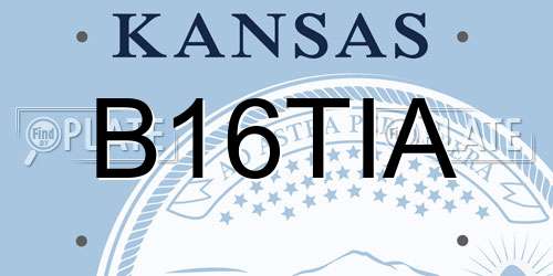 B16TIA Kansas License Plate