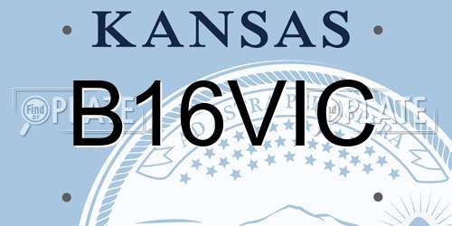 B16VIC Kansas License Plate