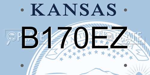 B170EZ Kansas License Plate