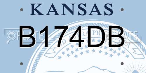 B174DB Kansas License Plate