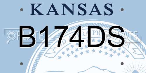 B174DS Kansas License Plate