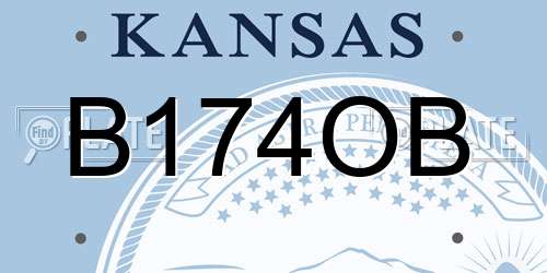 B174OB Kansas License Plate
